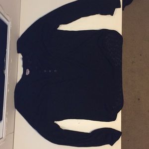 Black thin long sleeve top